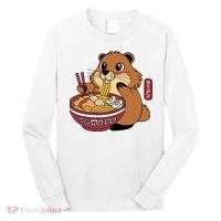 Funny Groundhog Ramen Noodles Long Sleeve Shirt thumb 0