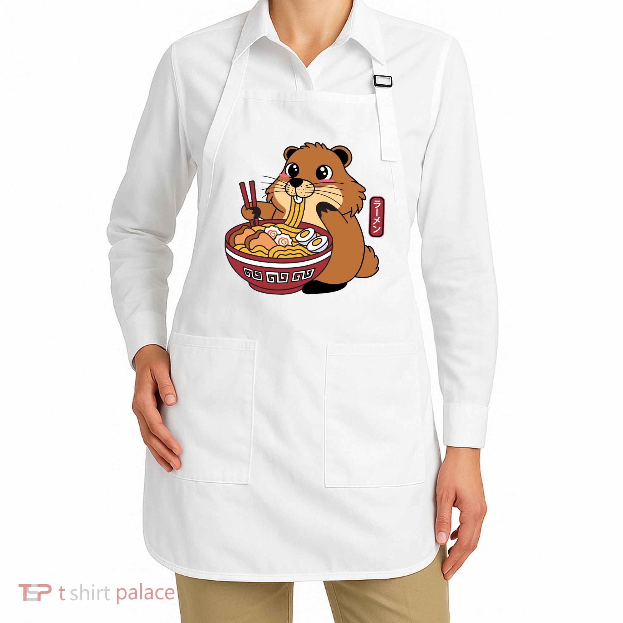 Funny Groundhog Ramen Noodles Apron
