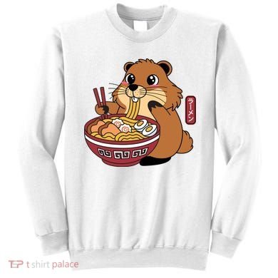 Funny Groundhog Ramen Noodles Sweatshirt