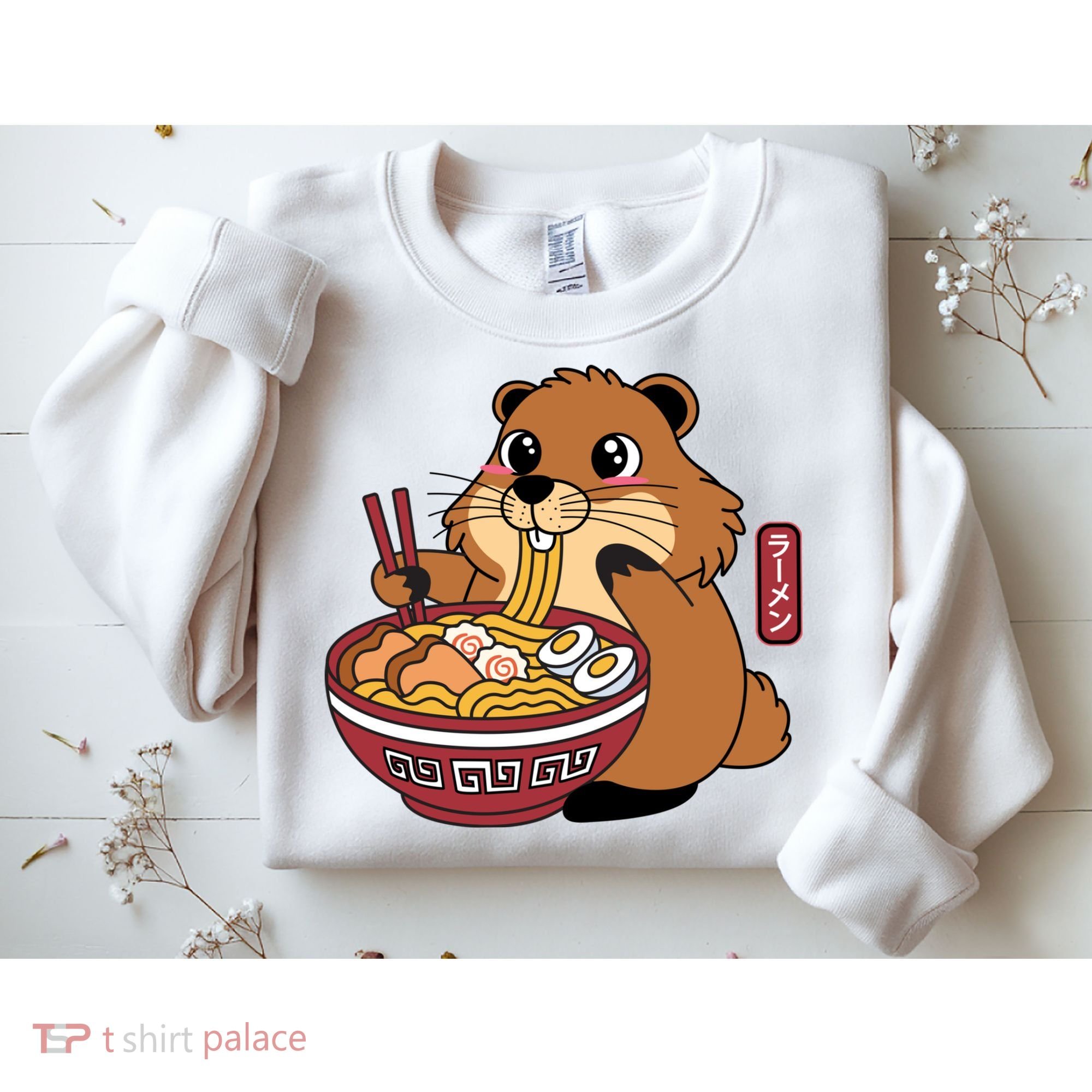 Funny Groundhog Ramen Noodles Sweatshirt