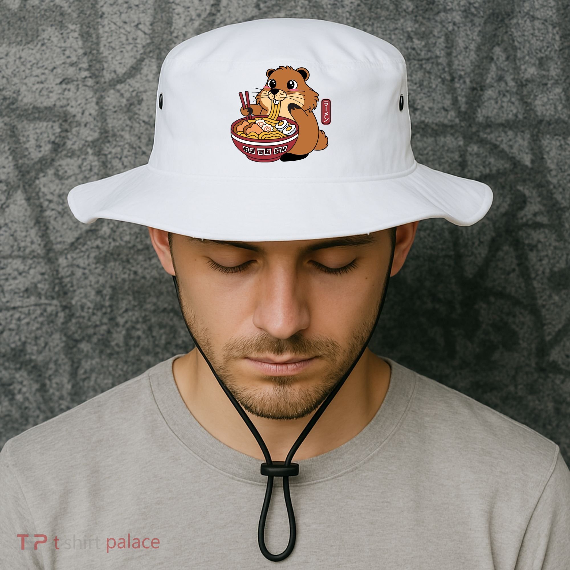 Funny Groundhog Ramen Noodles Bucket Hat