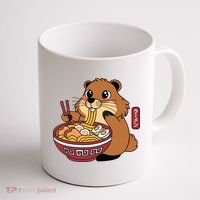 Funny Groundhog Ramen Noodles Coffee Mug thumb 1