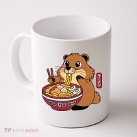 Funny Groundhog Ramen Noodles Coffee Mug thumb 0