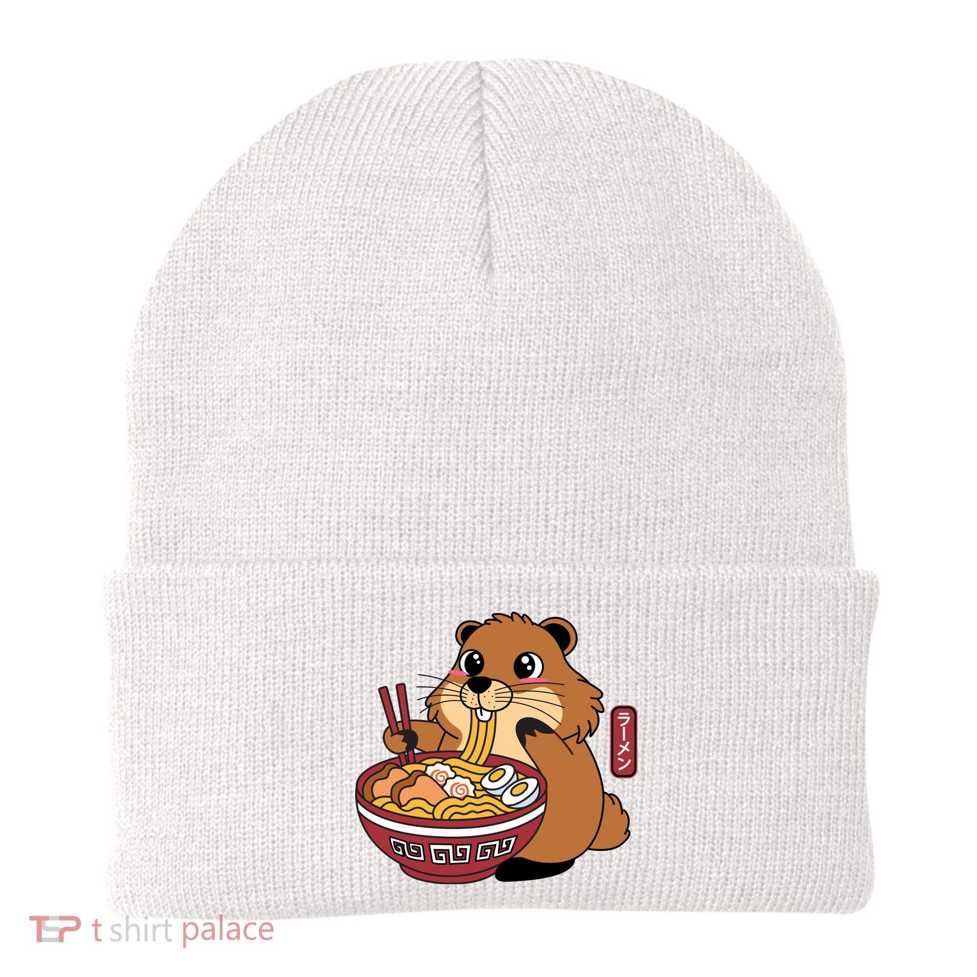 Funny Groundhog Ramen Noodles Beanie