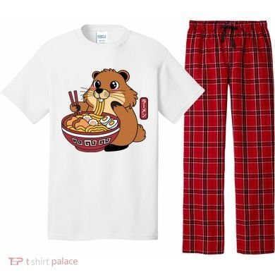 Funny Groundhog Ramen Noodles Pajama Set