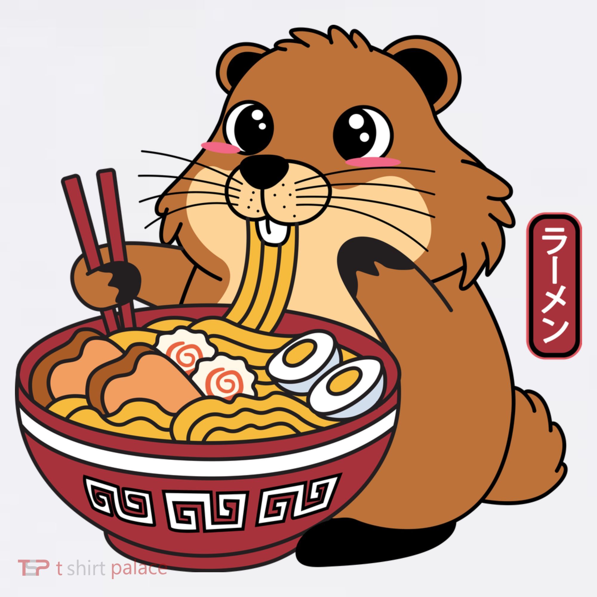 Funny Groundhog Ramen Noodles Mousepad