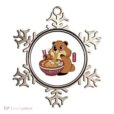 Funny Groundhog Ramen Noodles Ornament
