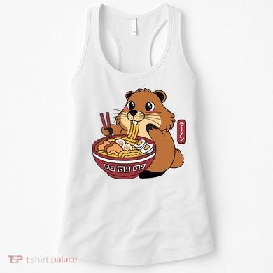 Funny Groundhog Ramen Noodles Women's Tank Top