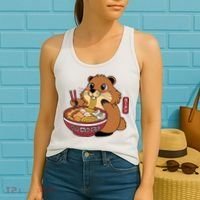 Funny Groundhog Ramen Noodles Women's Tank Top thumb 2