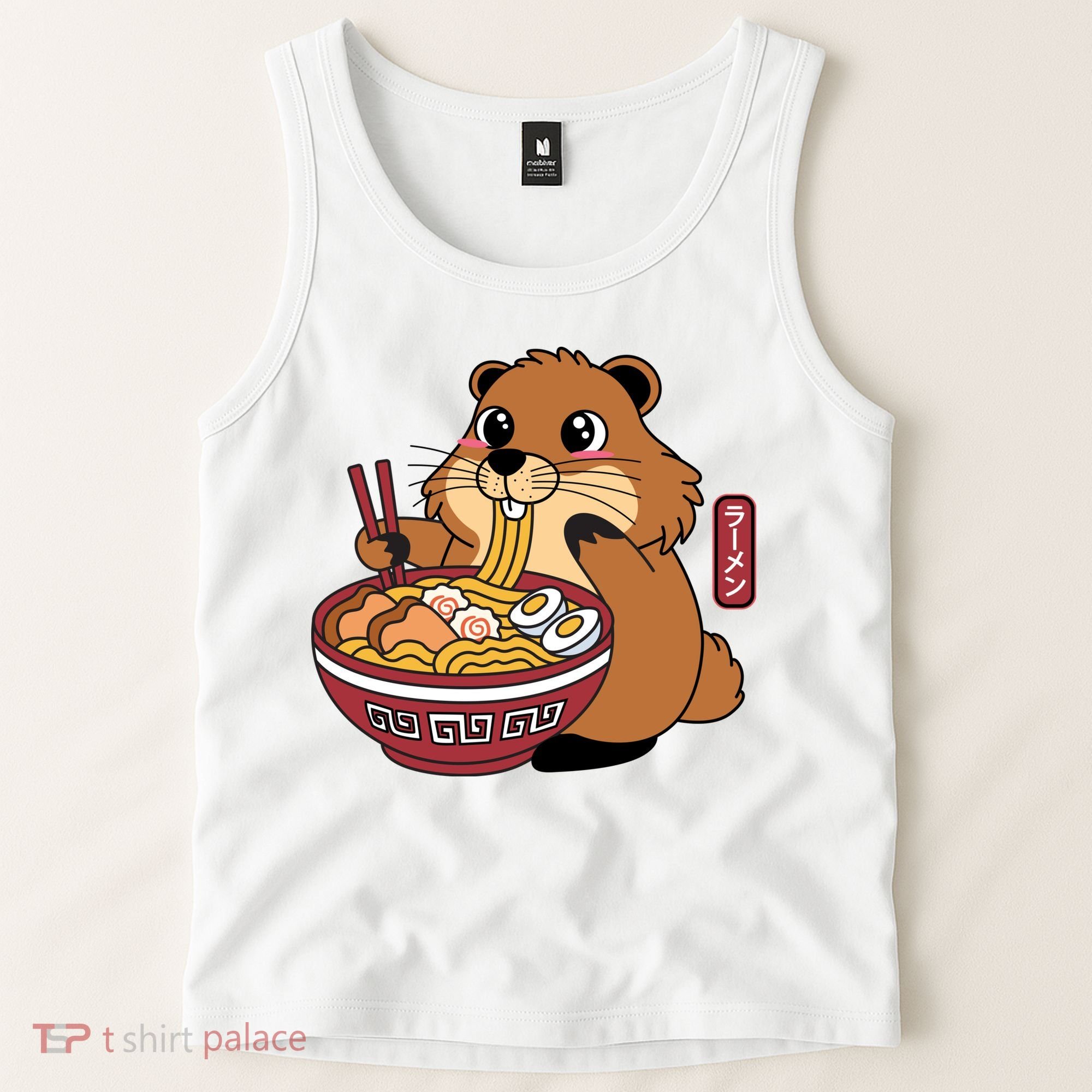 Funny Groundhog Ramen Noodles Tank Top