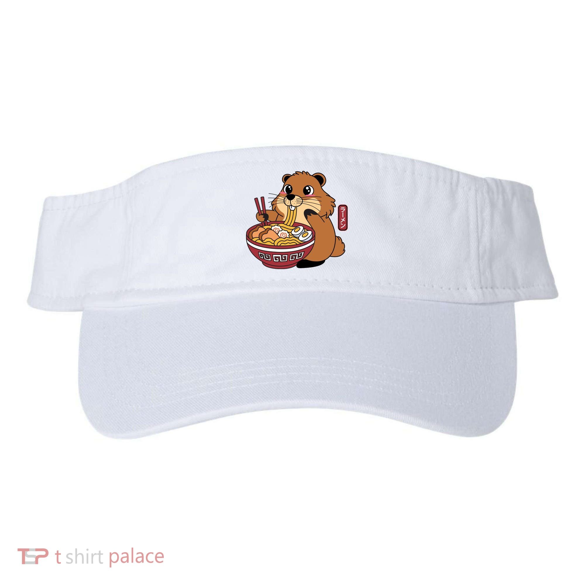 Funny Groundhog Ramen Noodles Visor
