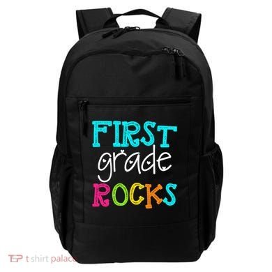 First Grade Rocks Cool Gift Team 1St Grade Teacher Funny Gift Backpack