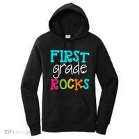 First Grade Rocks Cool Gift Team 1St Grade Teacher Funny Gift Women's Hoodie thumb 0