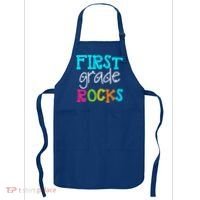First Grade Rocks Cool Gift Team 1St Grade Teacher Funny Gift Apron thumb 0
