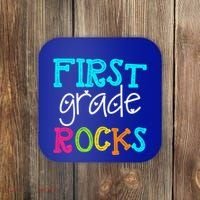 First Grade Rocks Cool Gift Team 1St Grade Teacher Funny Gift Coaster thumb 0