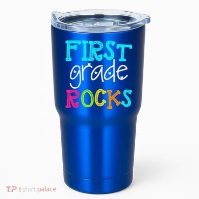 First Grade Rocks Cool Gift Team 1St Grade Teacher Funny Gift Tumbler