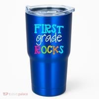First Grade Rocks Cool Gift Team 1St Grade Teacher Funny Gift Tumbler thumb 0