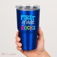 First Grade Rocks Cool Gift Team 1St Grade Teacher Funny Gift Tumbler thumb 2