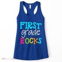 First Grade Rocks Cool Gift Team 1St Grade Teacher Funny Gift Women's Tank Top thumb 0