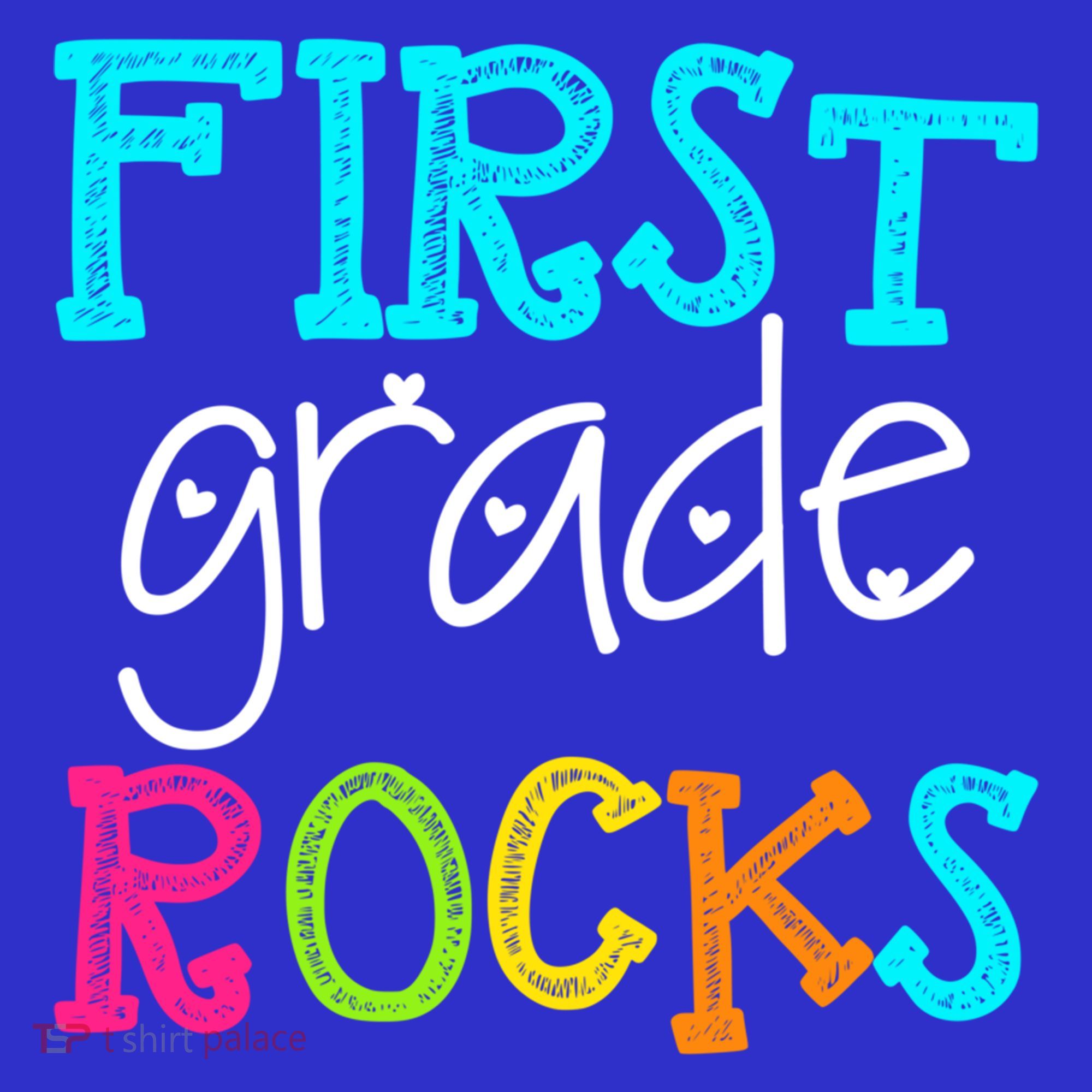 First Grade Rocks Cool Gift Team 1St Grade Teacher Funny Gift Women's Tank Top