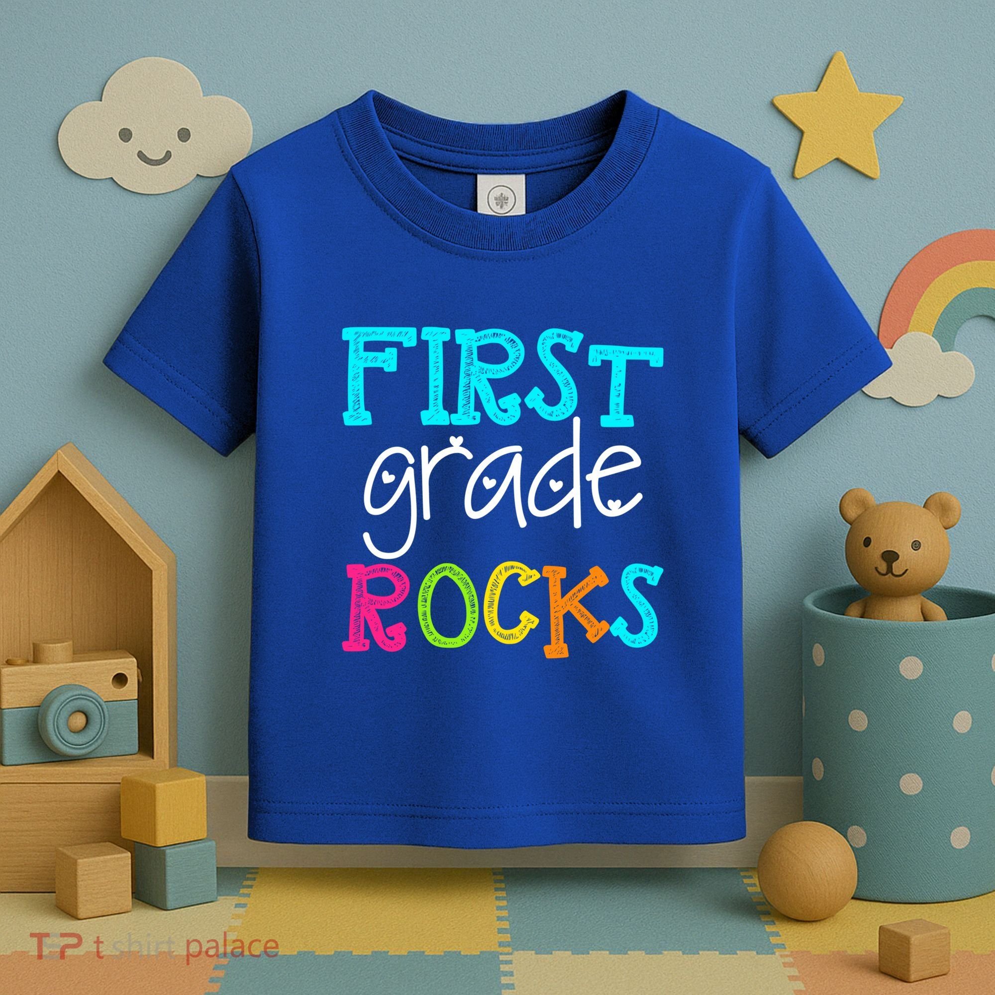 First Grade Rocks Cool Gift Team 1St Grade Teacher Funny Gift Toddler T-Shirt