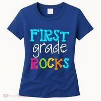 First Grade Rocks Cool Gift Team 1St Grade Teacher Funny Gift Women's T-Shirt thumb 0