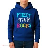 First Grade Rocks Cool Gift Team 1St Grade Teacher Funny Gift Kids Hoodie thumb 4