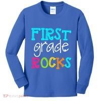 First Grade Rocks Cool Gift Team 1St Grade Teacher Funny Gift Kids Long Sleeve Shirt thumb 0
