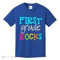 First Grade Rocks Cool Gift Team 1St Grade Teacher Funny Gift Kids T-Shirt thumb 0