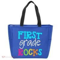 First Grade Rocks Cool Gift Team 1St Grade Teacher Funny Gift Tote Bag thumb 0
