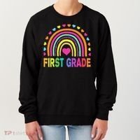 First Grade Rainbow Teacher Team 1st Grade Squad Women's Sweatshirt thumb 0
