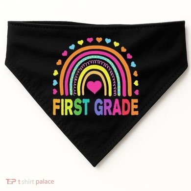 First Grade Rainbow Teacher Team 1st Grade Squad USA-Made Doggie Bandana