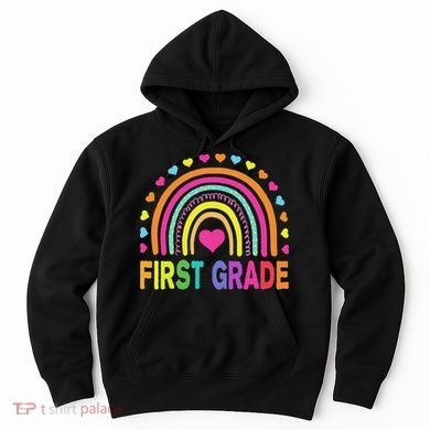 First Grade Rainbow Teacher Team 1st Grade Squad Hoodie