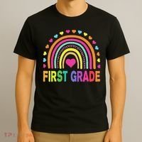 First Grade Rainbow Teacher Team 1st Grade Squad T-Shirt thumb 3