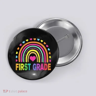 First Grade Rainbow Teacher Team 1st Grade Squad Button