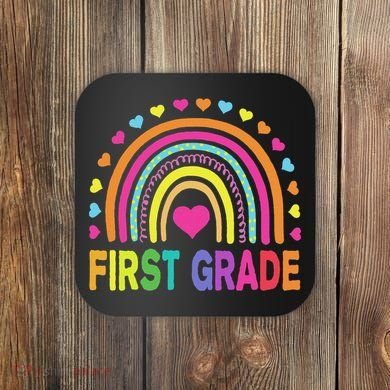 First Grade Rainbow Teacher Team 1st Grade Squad Coaster