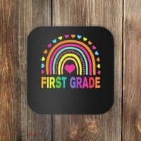 First Grade Rainbow Teacher Team 1st Grade Squad Coaster thumb 0