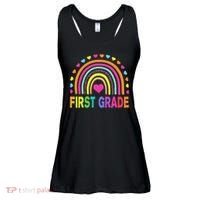 First Grade Rainbow Teacher Team 1st Grade Squad Ladies Essential Flowy Tank thumb 0