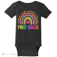 First Grade Rainbow Teacher Team 1st Grade Squad Baby Bodysuit thumb 0