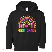 First Grade Rainbow Teacher Team 1st Grade Squad Toddler Hoodie thumb 0