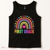 First Grade Rainbow Teacher Team 1st Grade Squad Tank Top thumb 2