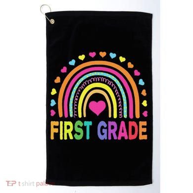 First Grade Rainbow Teacher Team 1st Grade Squad Golf Towel