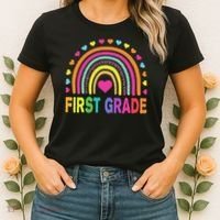 First Grade Rainbow Teacher Team 1st Grade Squad Women's T-Shirt thumb 2