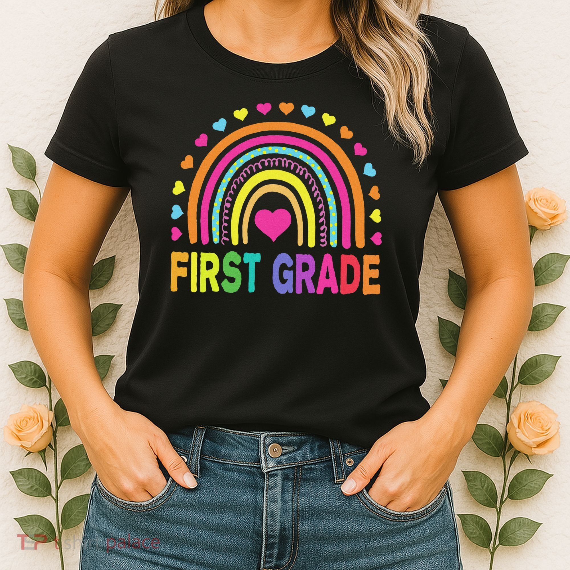 First Grade Rainbow Teacher Team 1st Grade Squad Women's T-Shirt