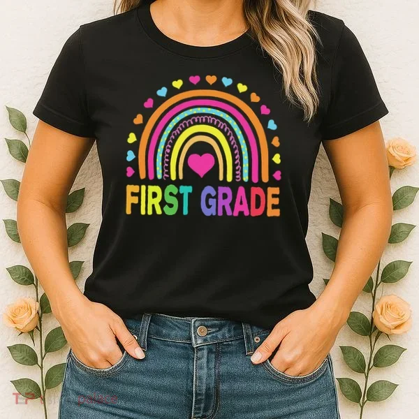 First Grade Rainbow Teacher Team 1st Grade Squad Women's T-Shirt