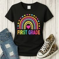 First Grade Rainbow Teacher Team 1st Grade Squad Women's T-Shirt thumb 3