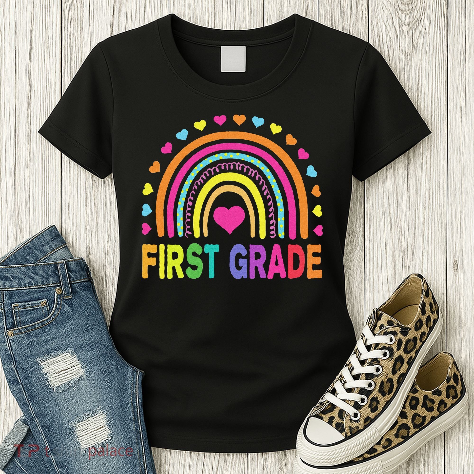 First Grade Rainbow Teacher Team 1st Grade Squad Women's T-Shirt