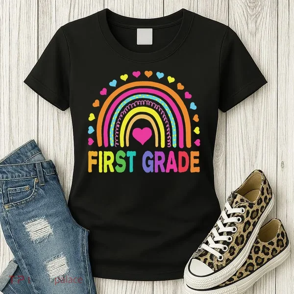 First Grade Rainbow Teacher Team 1st Grade Squad Women's T-Shirt