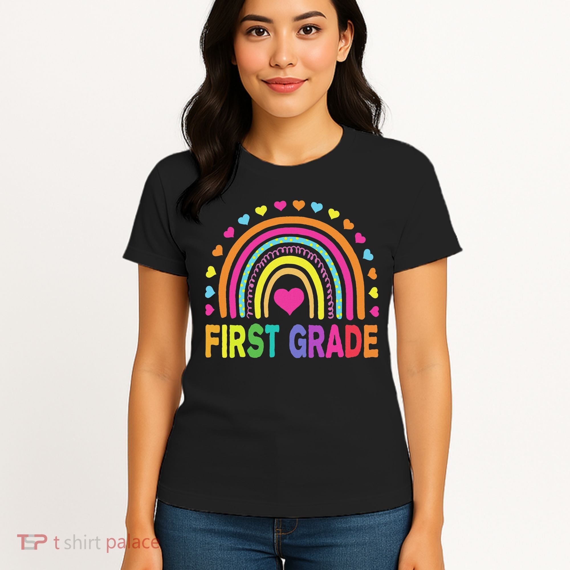 First Grade Rainbow Teacher Team 1st Grade Squad Women's T-Shirt