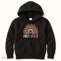 First Grade Rainbow Teacher Team 1st Grade Squad Kids Hoodie thumb 0